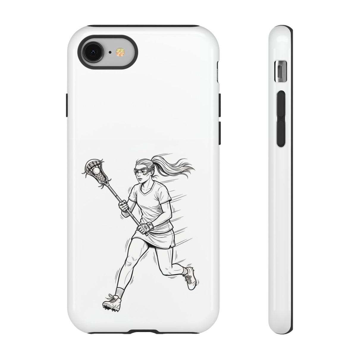 Phone Case, Lacrosse Player Sketch, Tough Case