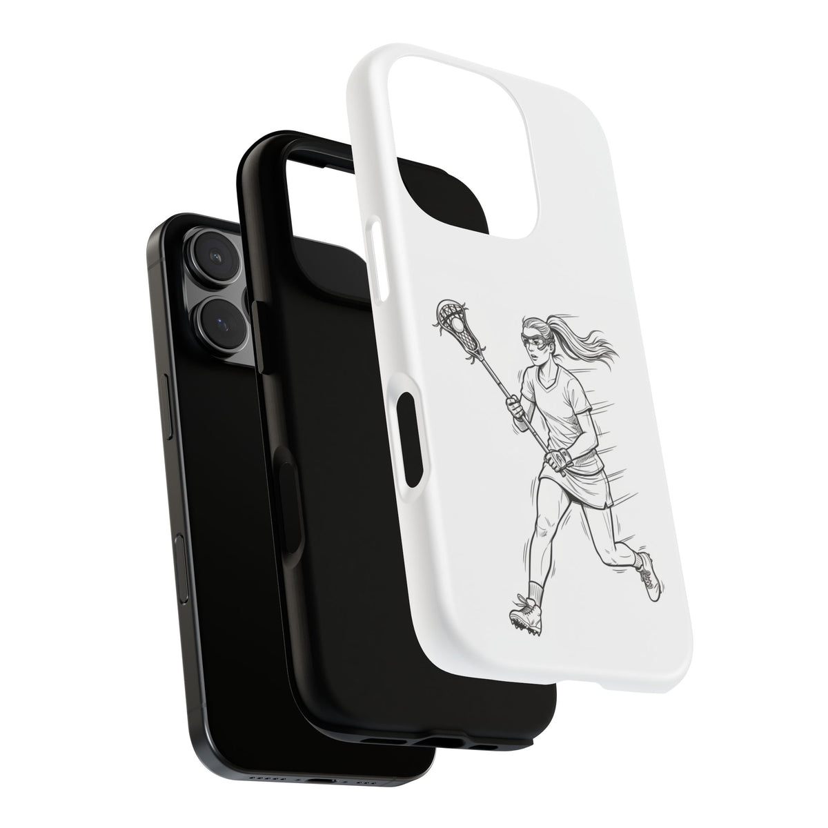 Phone Case, Lacrosse Player Sketch, Tough Case
