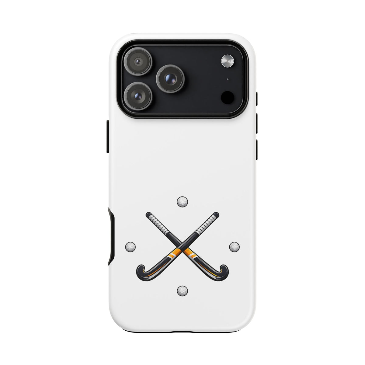 Phone Case, Hockey Crossed Sticks & Balls Design, tough Case
