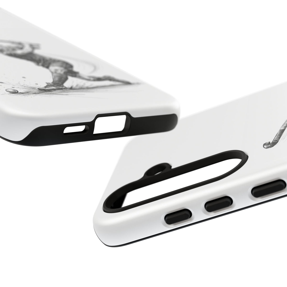 Phone case, Male Hockey Player Tomahawk Sketch,  Tough case
