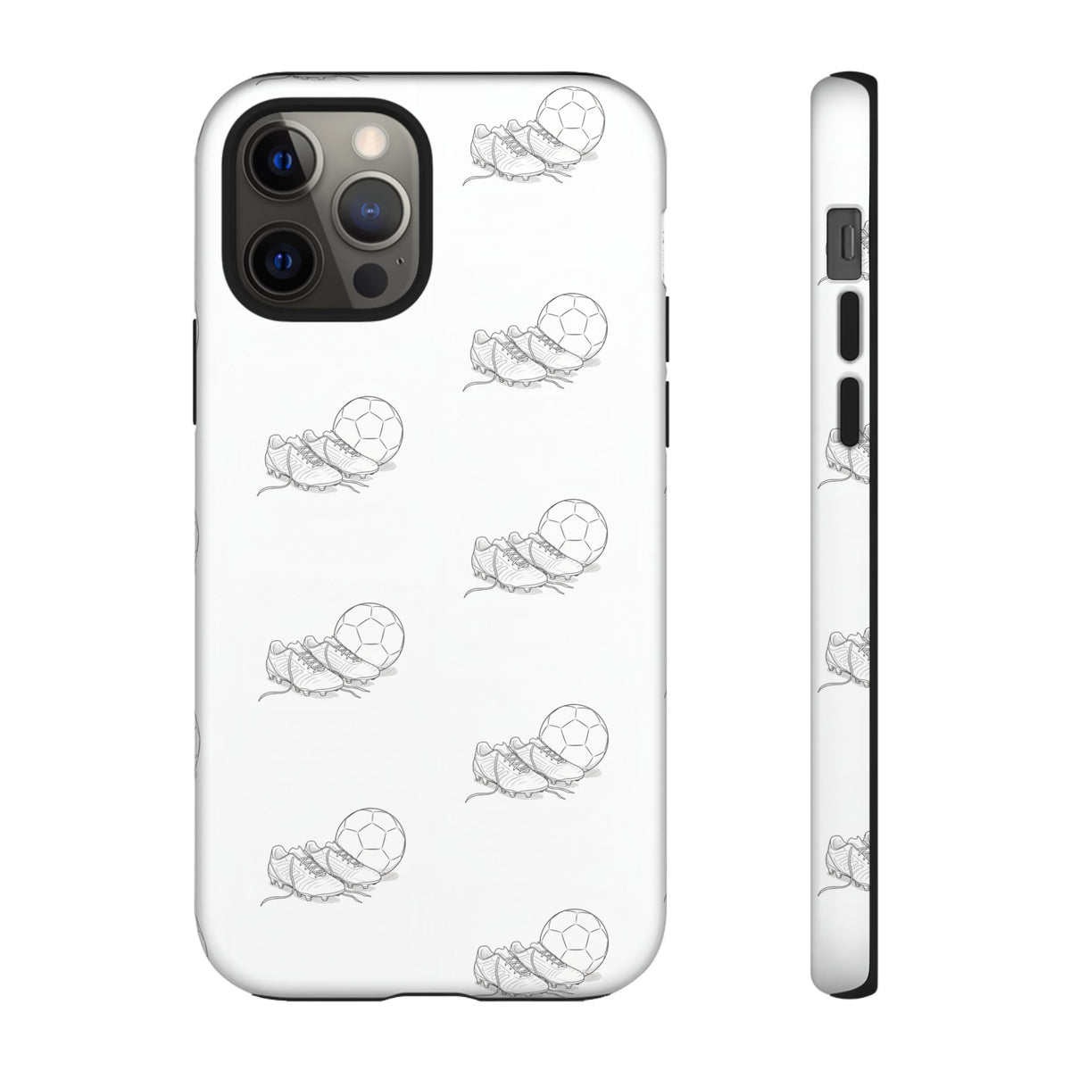 Phone Case, Football Boots & Ball Pattern, Tough Cases — Sports Phone Case