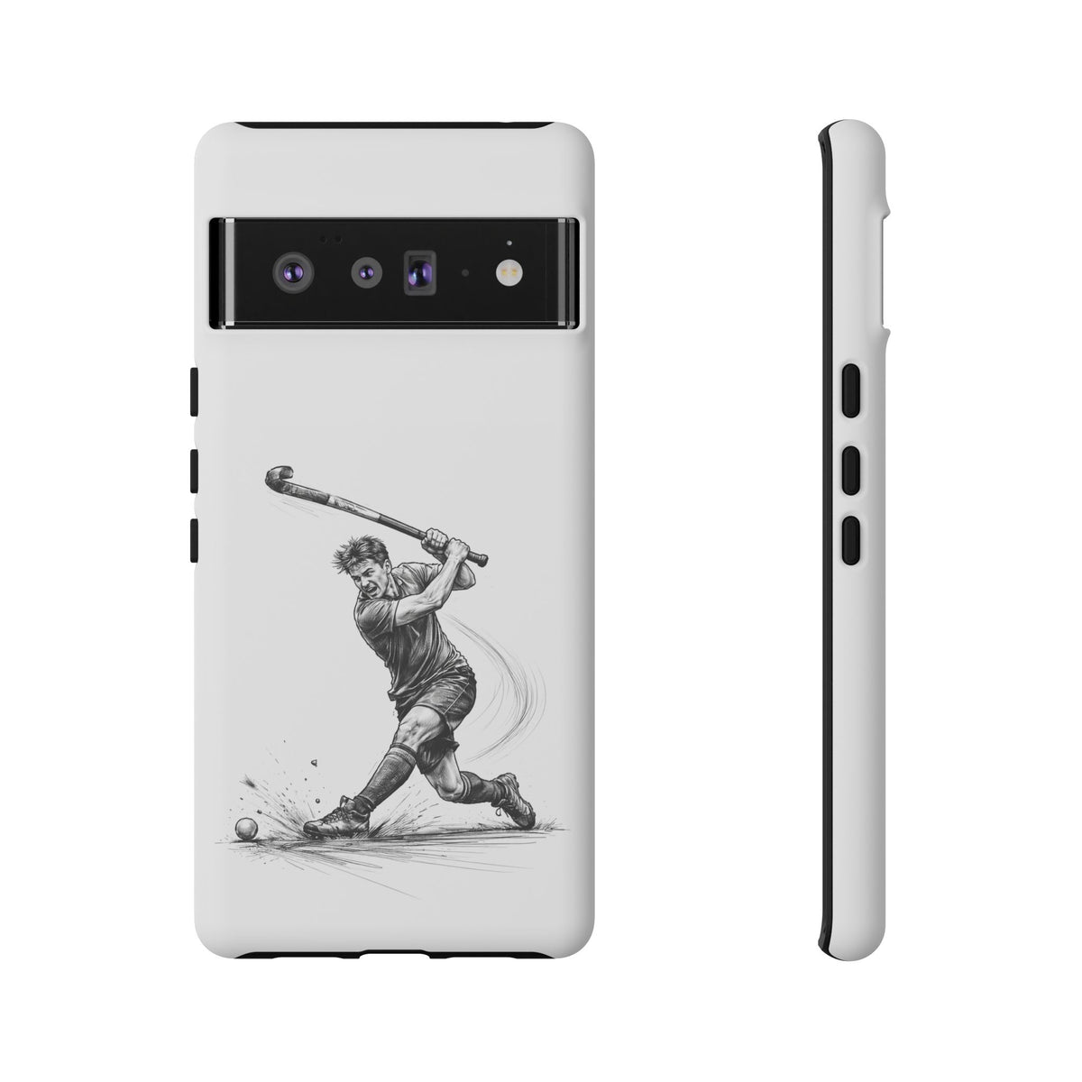 Phone case, Male Hockey Player Tomahawk Sketch,  Tough case
