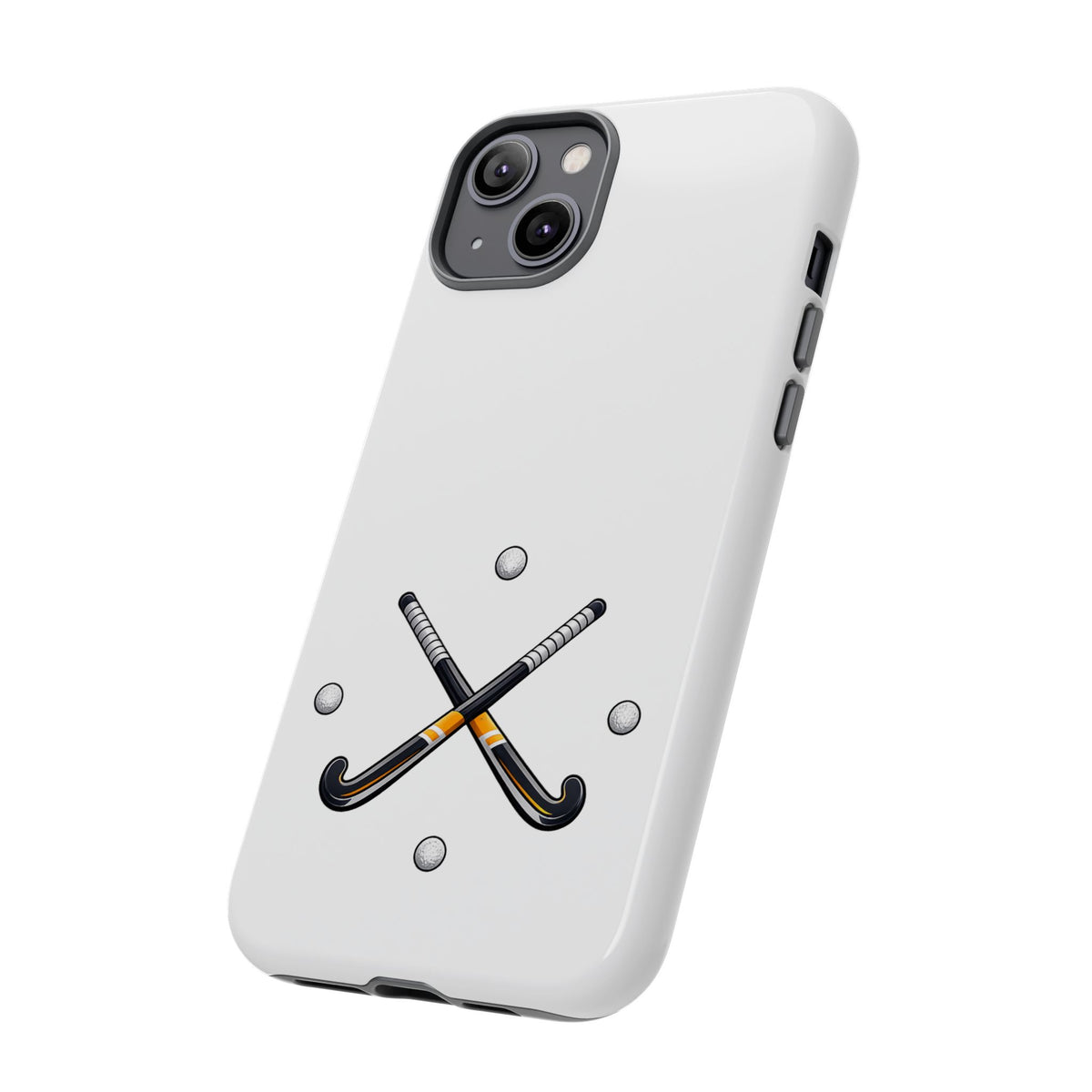 Phone Case, Hockey Crossed Sticks & Balls Design, tough Case