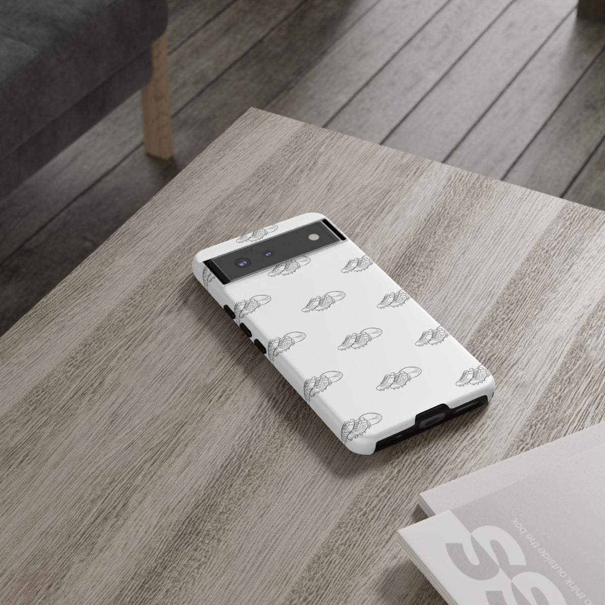 Phone Case Rugby Boots & Ball Repeat Pattern Tough Cases