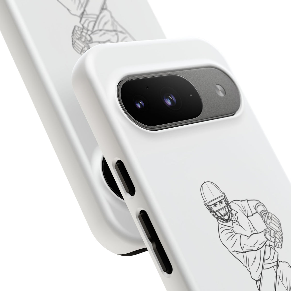 Phone Case, Cricket Batsman Sketch, Tough Case