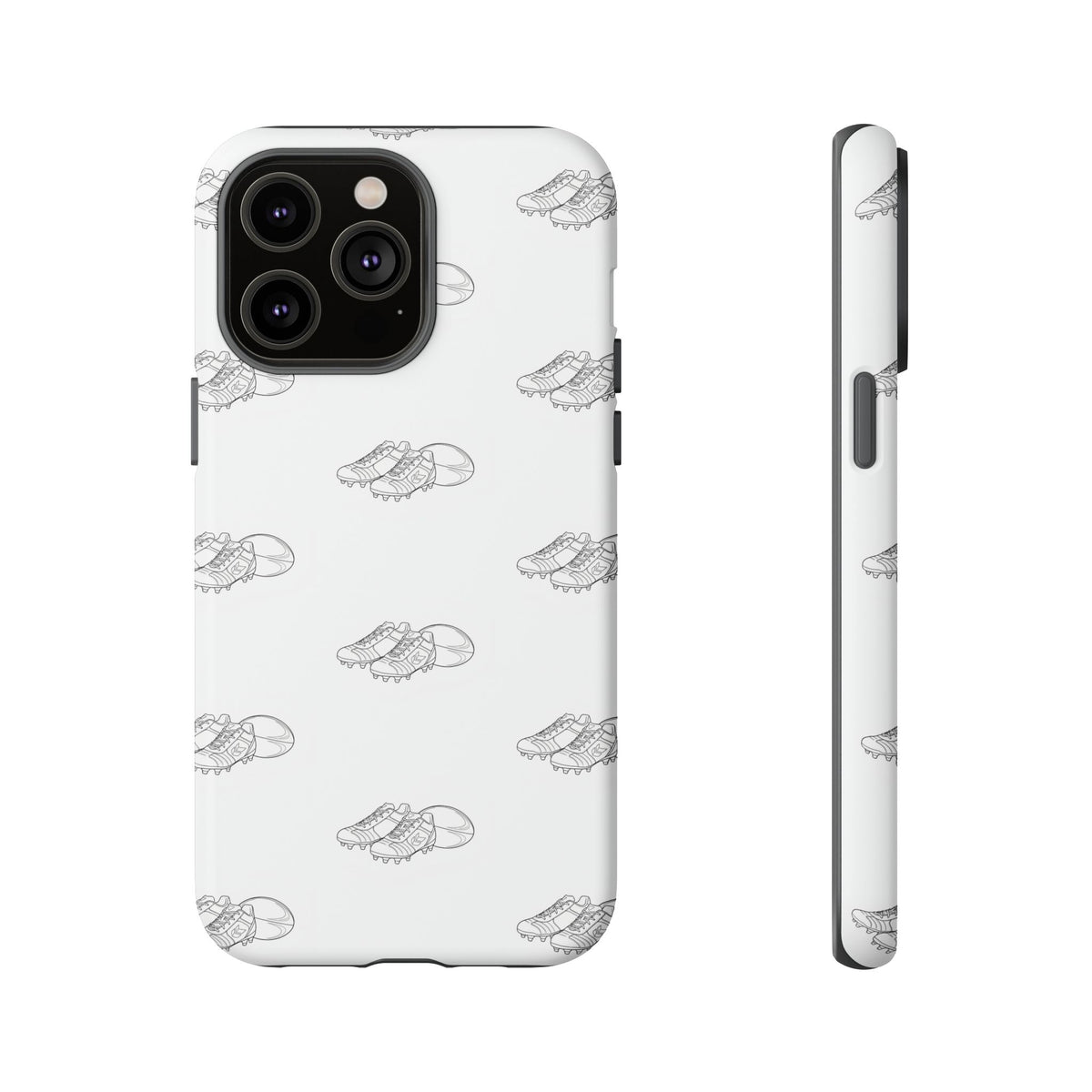 Phone Case Rugby Boots & Ball Repeat Pattern Tough Cases