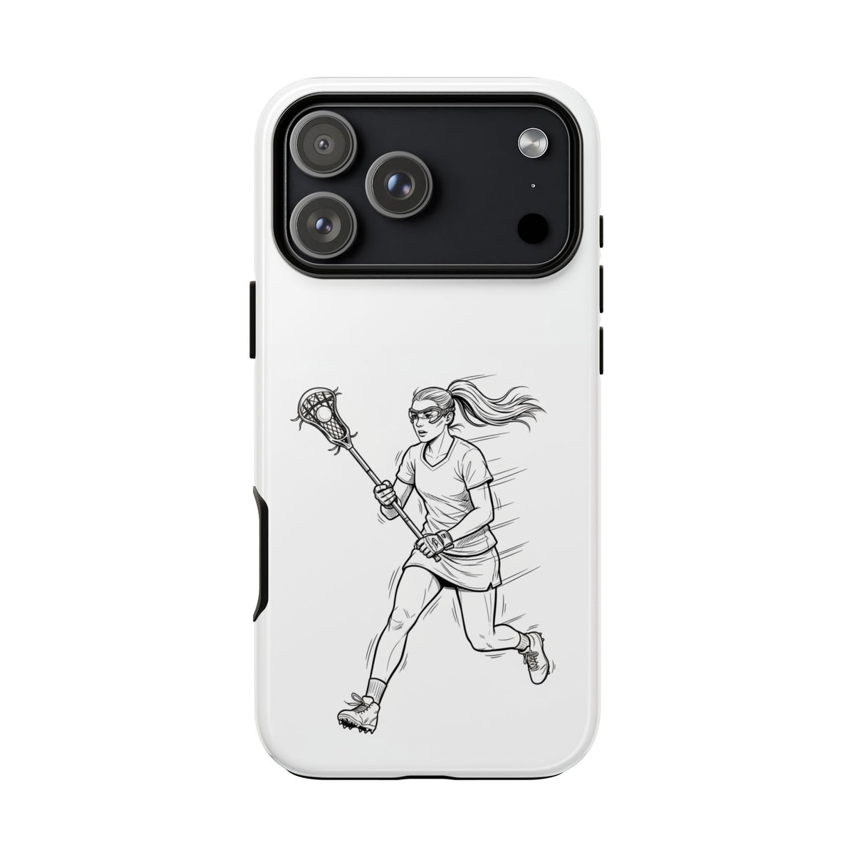 Phone Case, Lacrosse Player Sketch, Tough Case