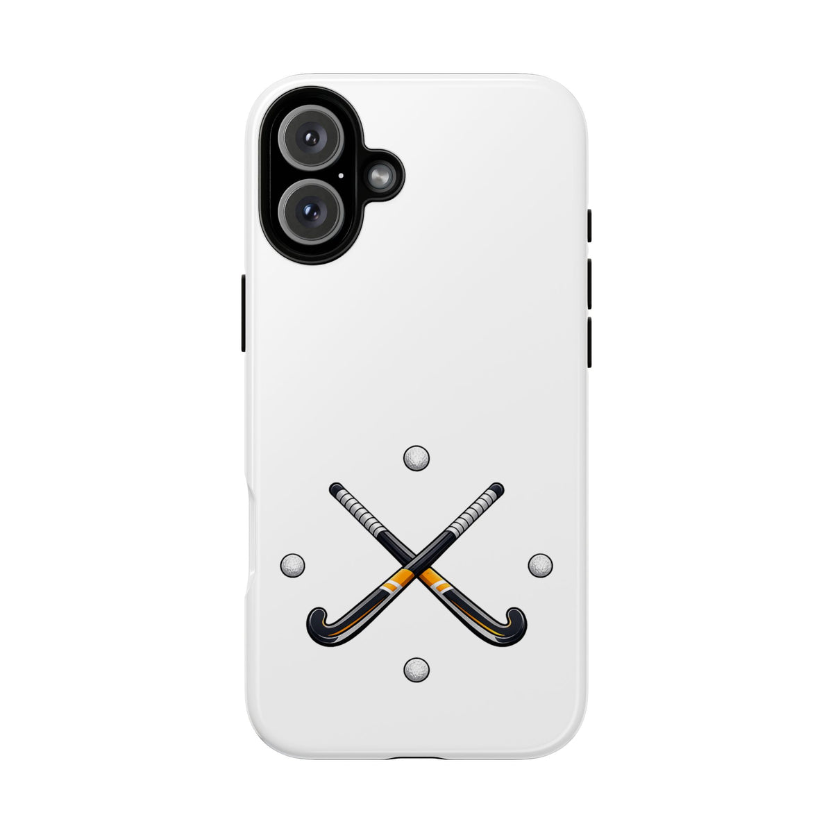 Phone Case, Hockey Crossed Sticks & Balls Design, tough Case
