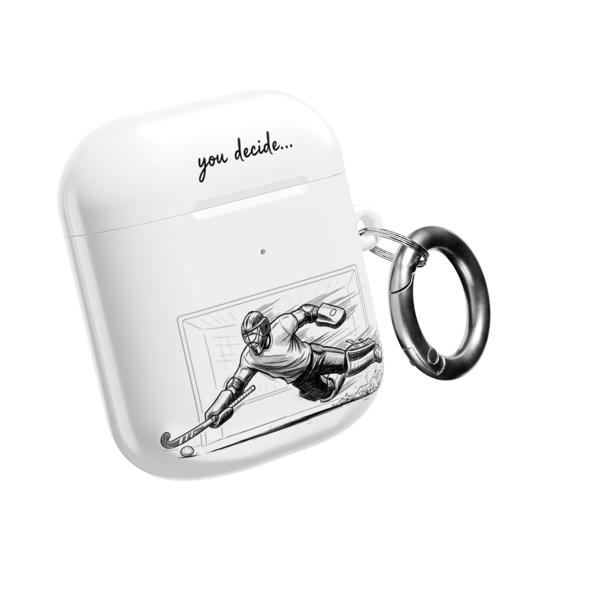 AirPods Case Protective Cover  - Hockey Goalie Design | Hero or Villain -  'You Decide'