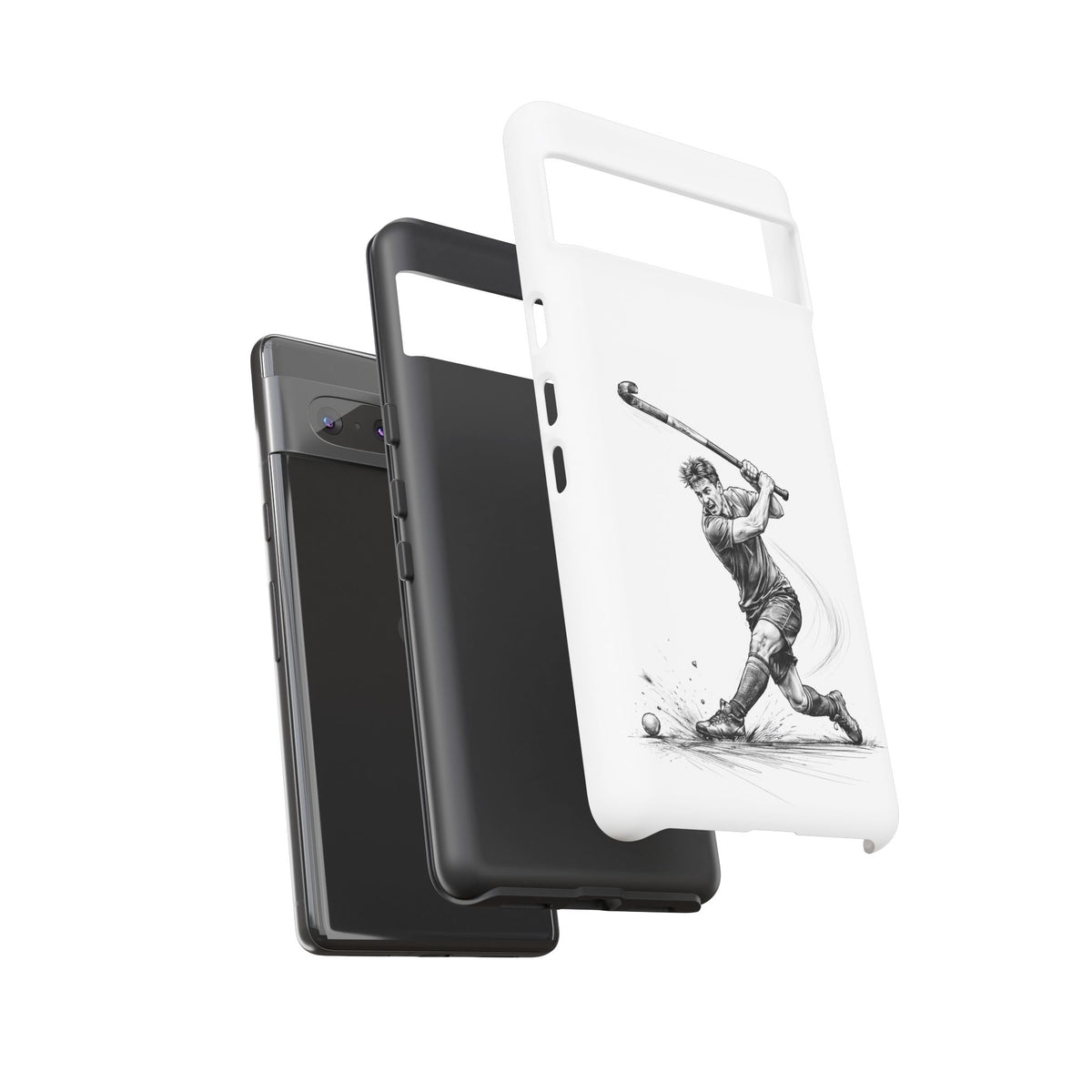 Phone case, Male Hockey Player Tomahawk Sketch,  Tough case