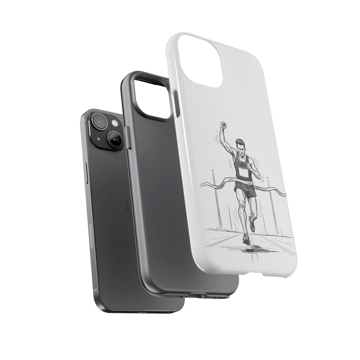 Phone Case, Running, finish line design, Tough Case