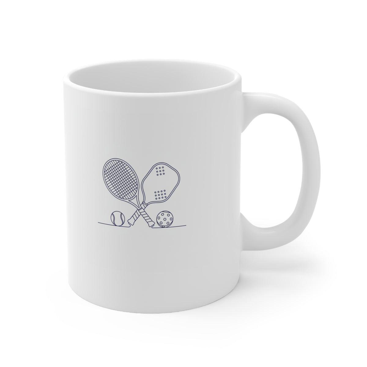 Mug, Racket Sports, King of the Court design, Ceramic, 325ml / 11oz or 440ml / 15oz