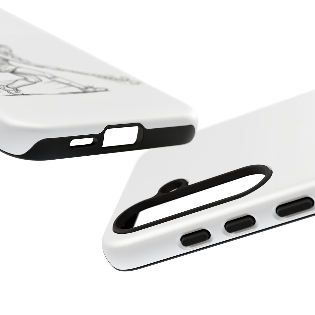Phone Case, Hockey, Female  Player Minimalist sketch design, Tough Case