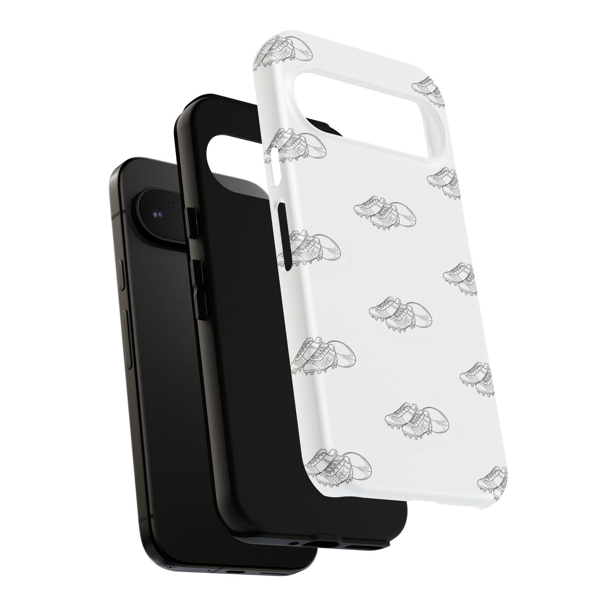 Phone Case Rugby Boots & Ball Repeat Pattern Tough Cases
