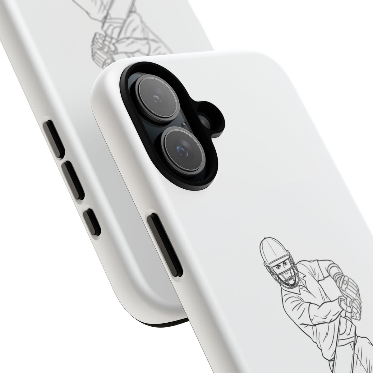 Phone Case, Cricket Batsman Sketch, Tough Case