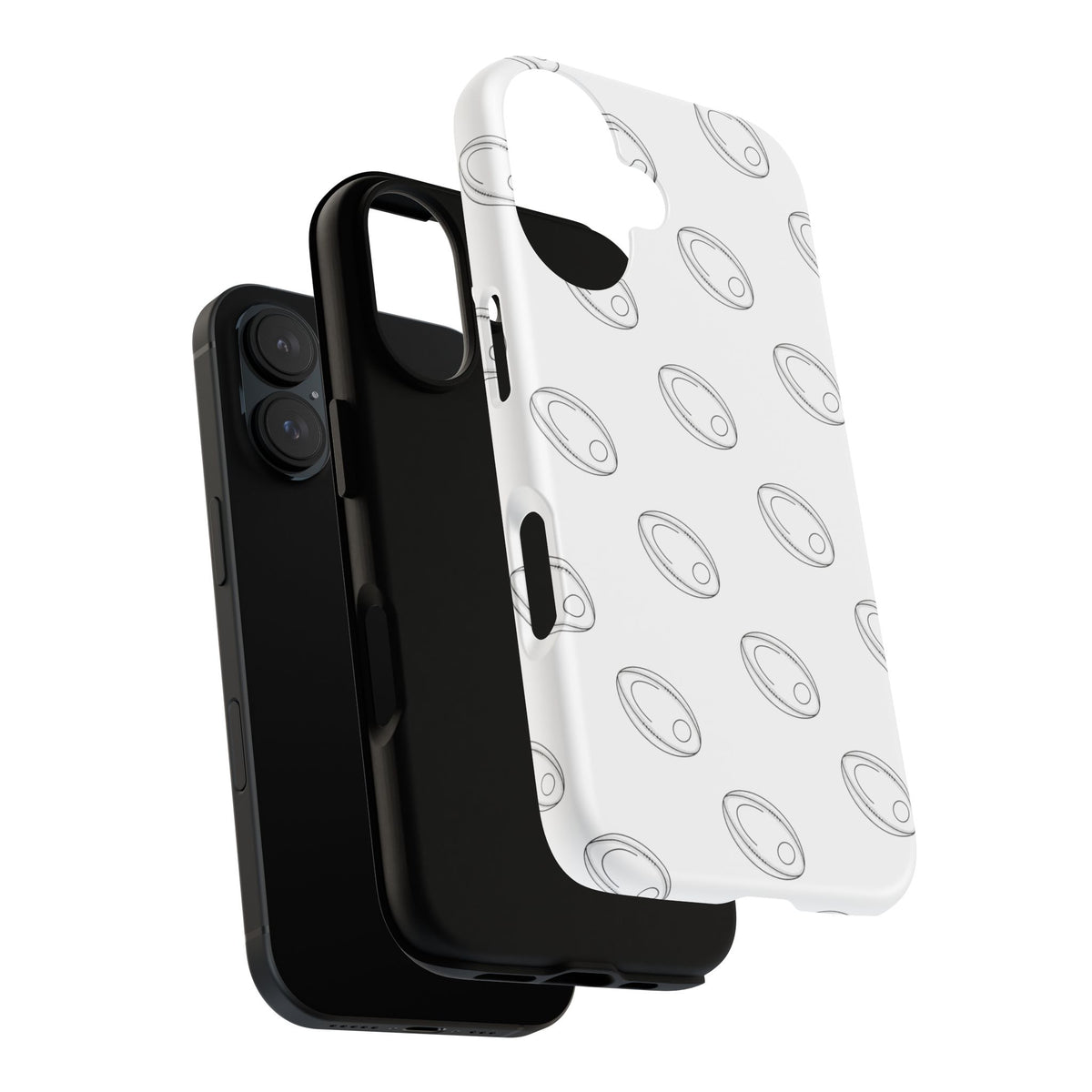 Phone Case, Rugby Ball Repeat design, Tough Case