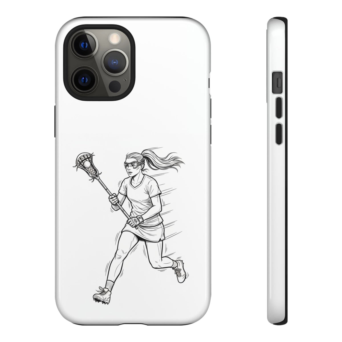 Phone Case, Lacrosse Player Sketch, Tough Case