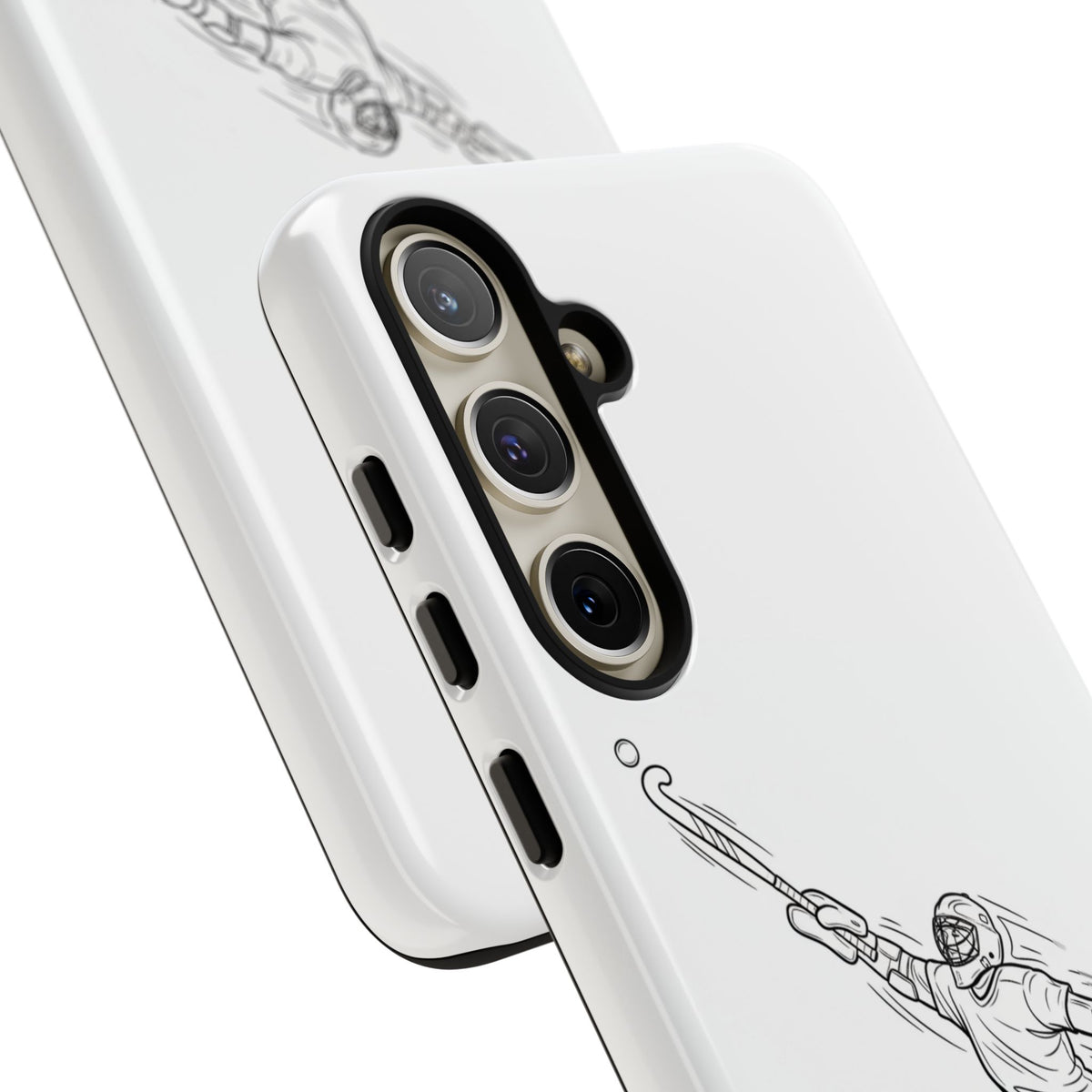 Hockey Goalkeeper Sketch Phone Case — Minimalist Sports Protective Cover