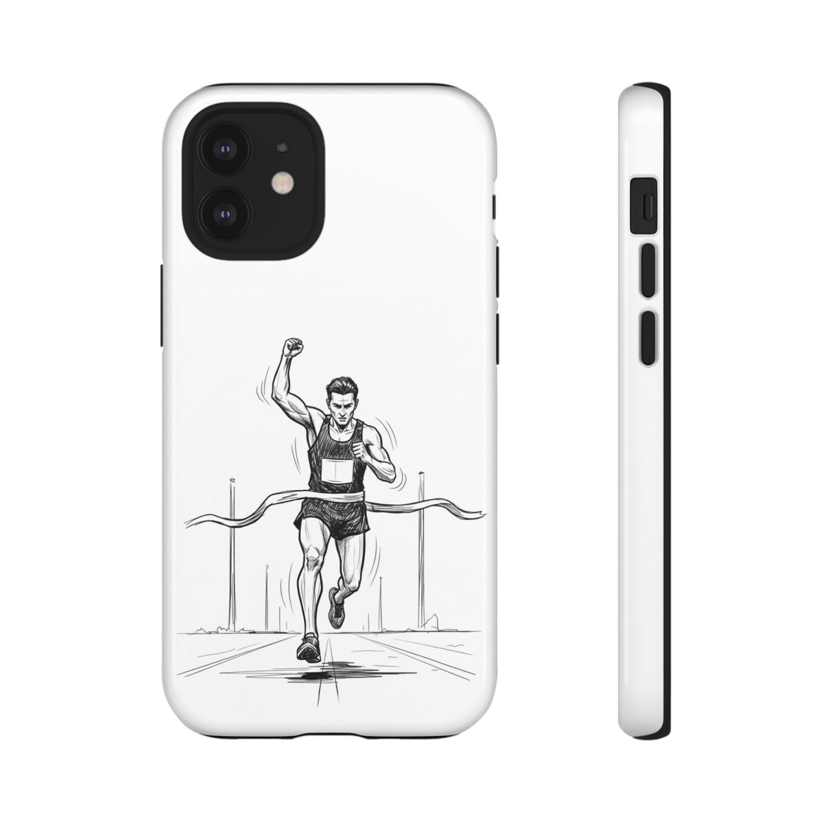 Phone Case, Running, finish line design, Tough Case