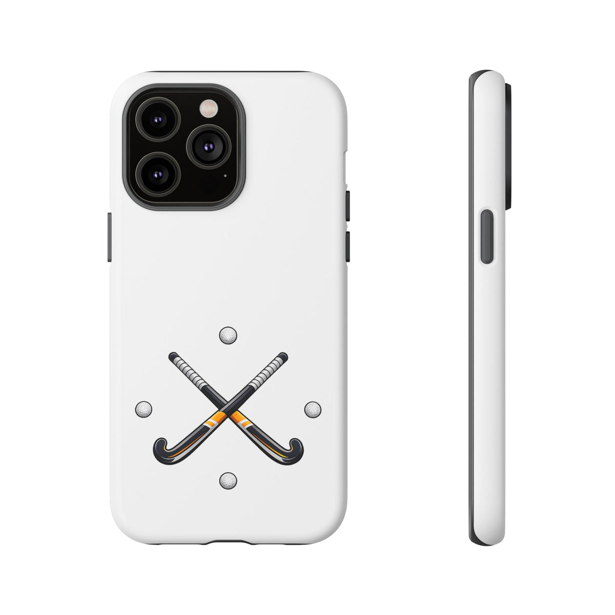 Phone Case, Hockey Crossed Sticks & Balls Design, tough Case