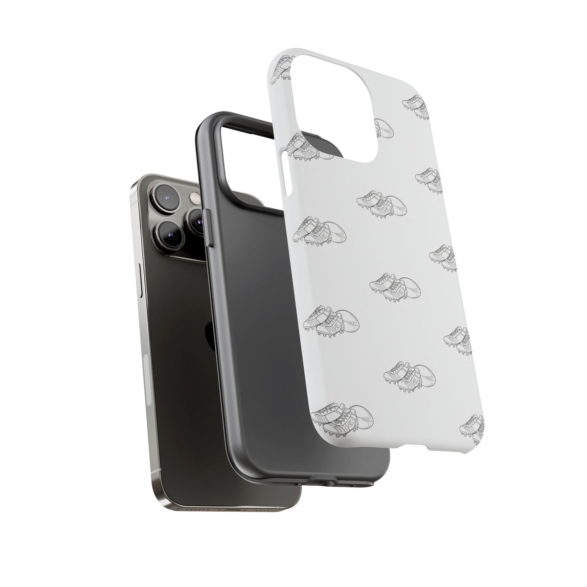 Phone Case Rugby Boots & Ball Repeat Pattern Tough Cases