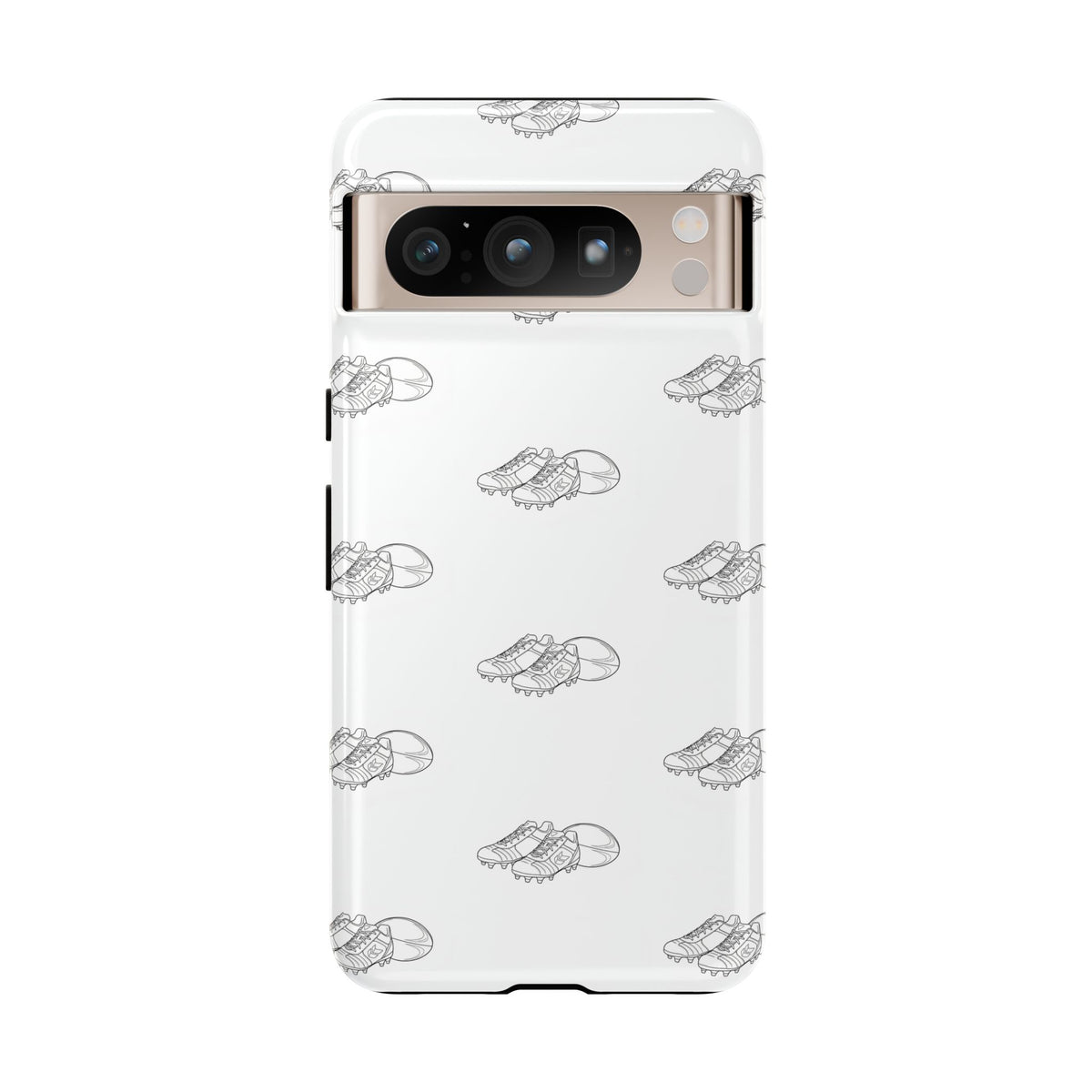 Phone Case Rugby Boots & Ball Repeat Pattern Tough Cases