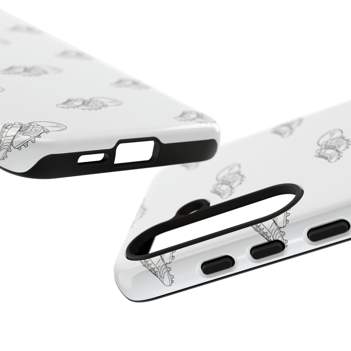 Phone Case Rugby Boots & Ball Repeat Pattern Tough Cases