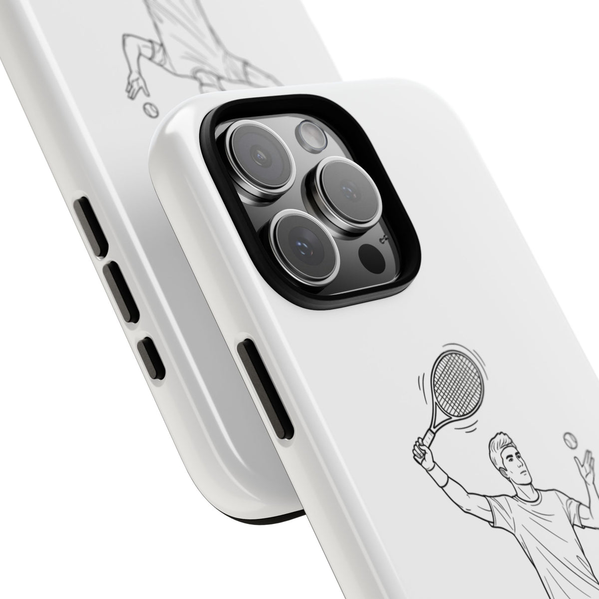 Phone Case, Racket Sports, Tennis Player overhead shot Design, Tough Case