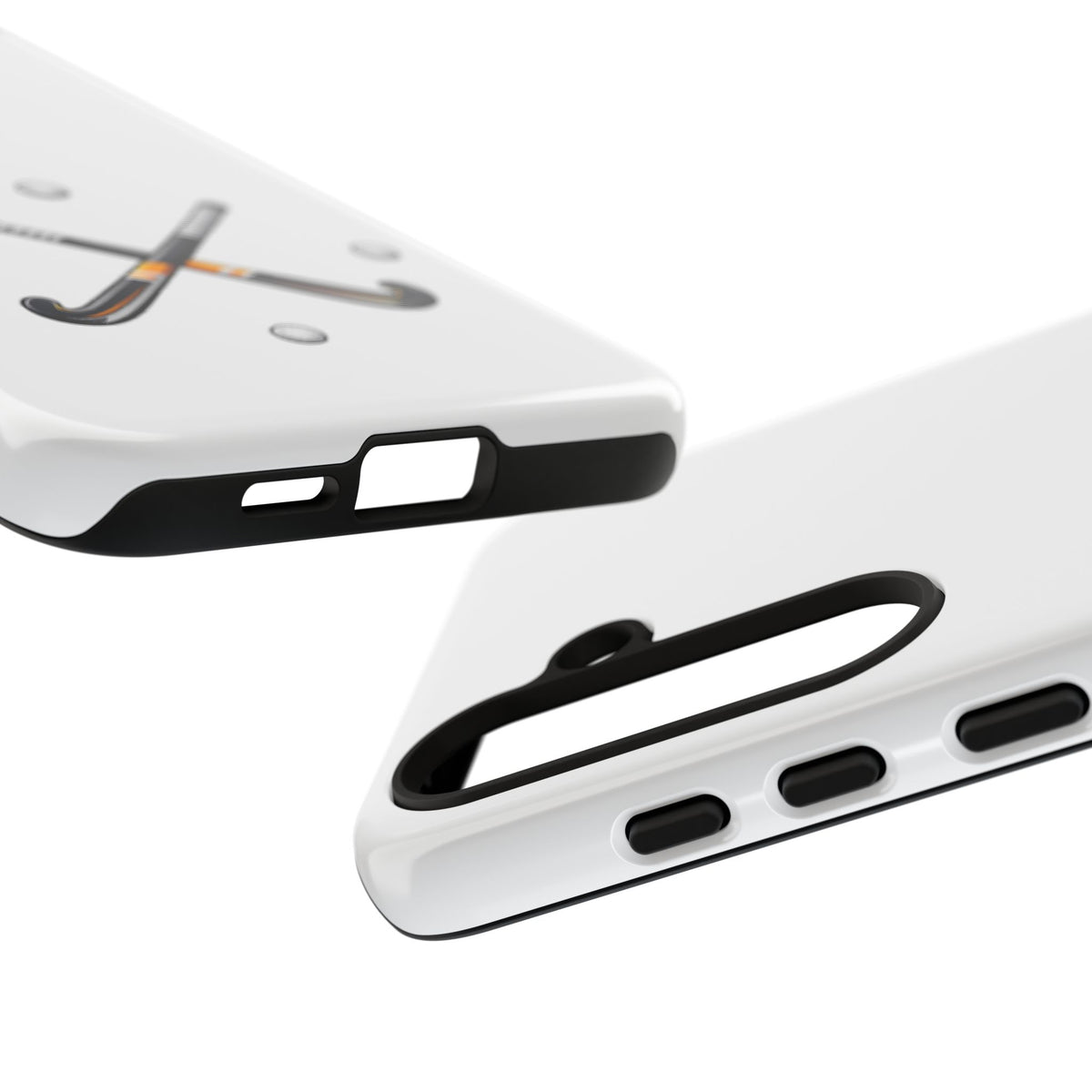 Phone Case, Hockey Crossed Sticks & Balls Design, tough Case