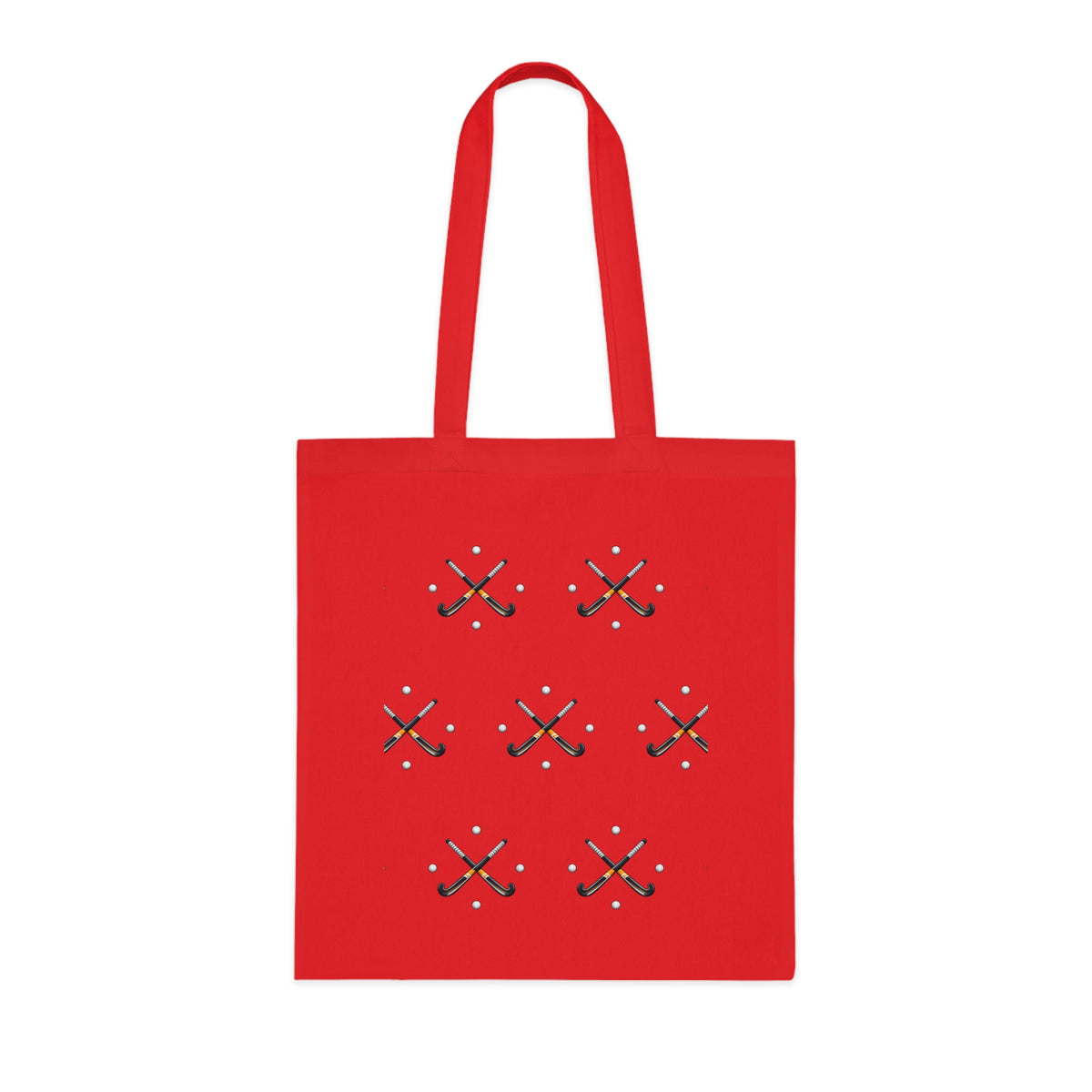 Bag, Field Hockey Crossed Sticks & Balls Sports design, Cotton Tote Bag