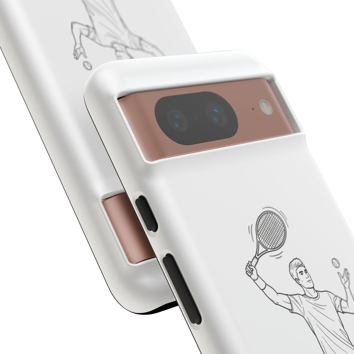 Phone Case, Racket Sports, Tennis Player overhead shot Design, Tough Case