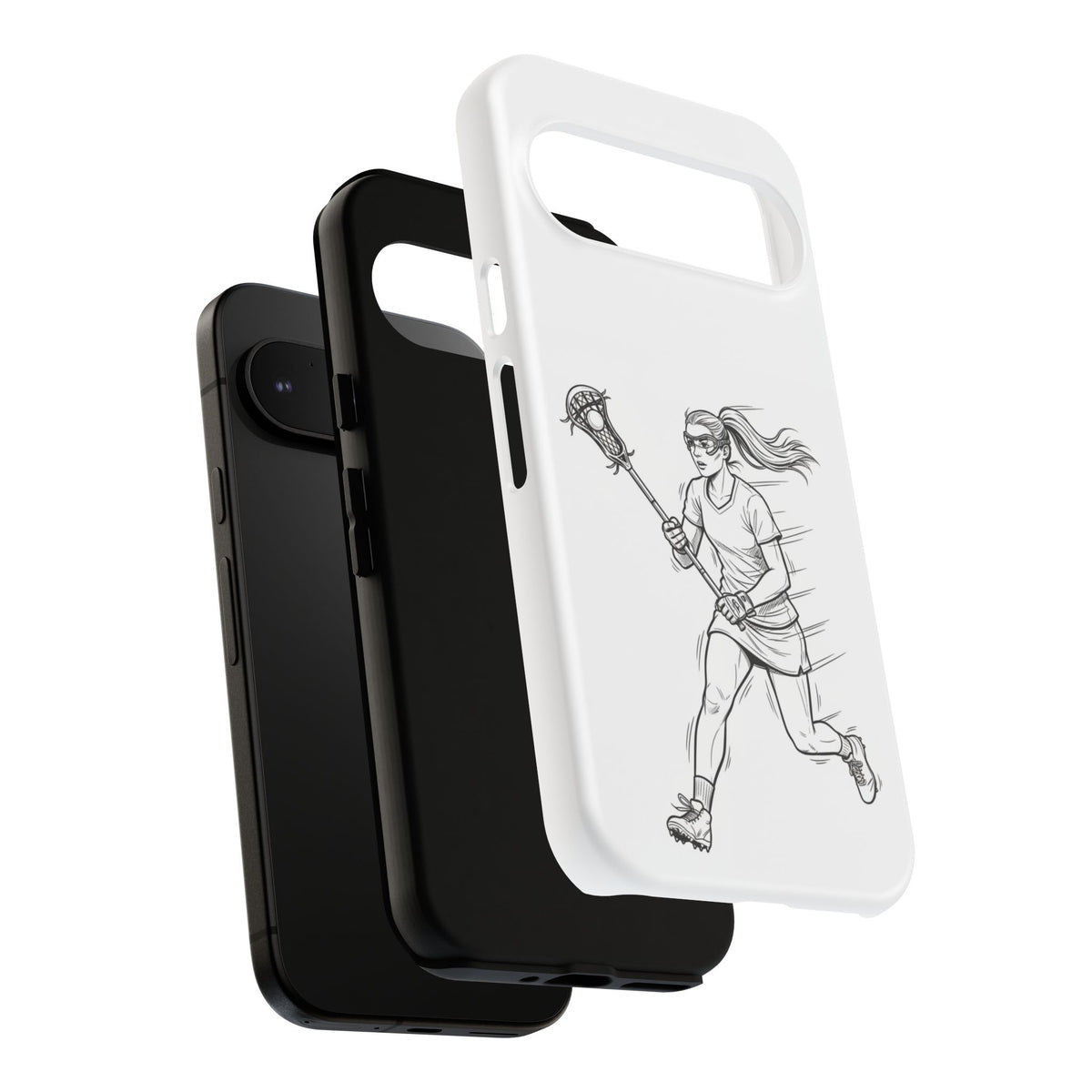 Phone Case, Lacrosse Player Sketch, Tough Case
