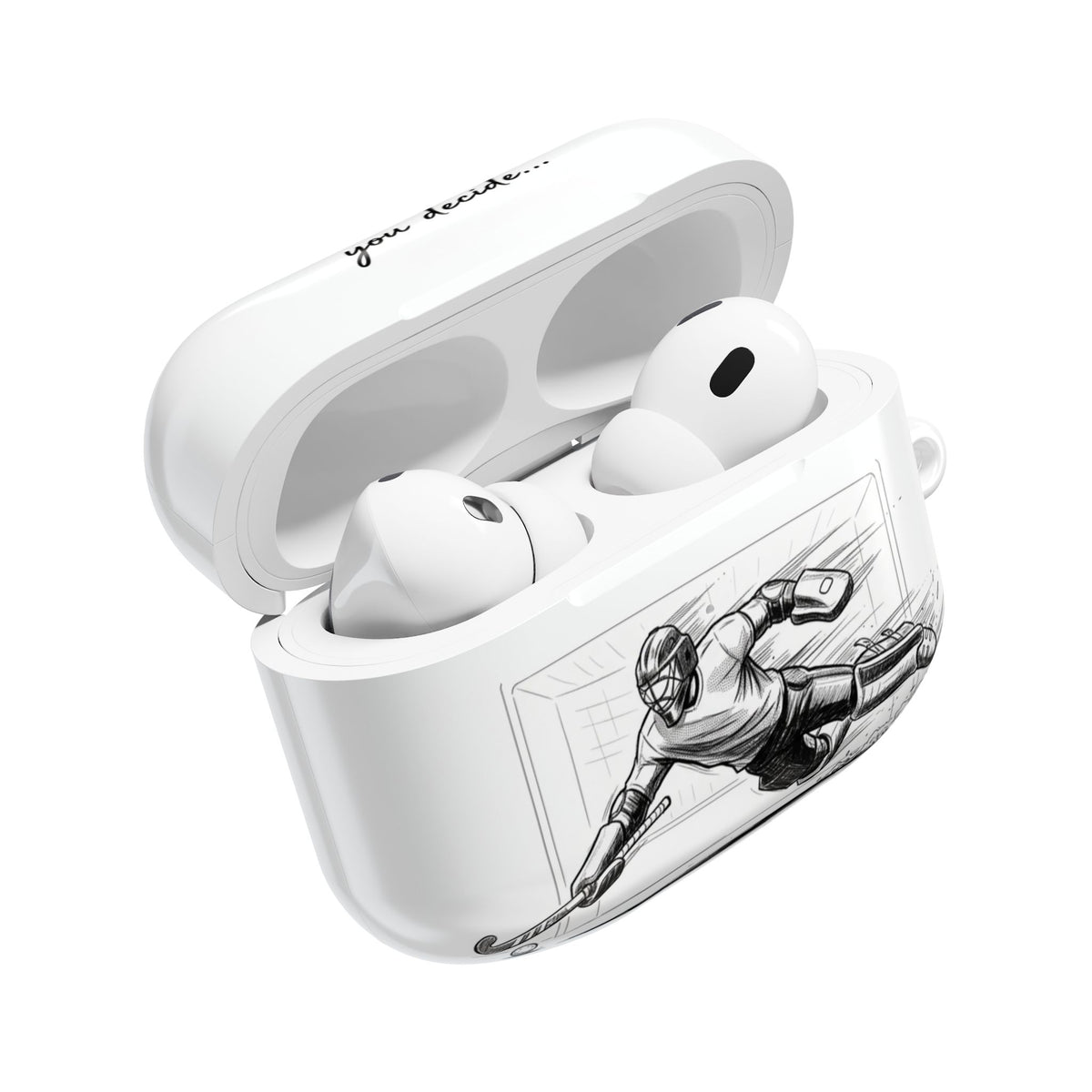 AirPods Case Protective Cover  - Hockey Goalie Design | Hero or Villain -  'You Decide'