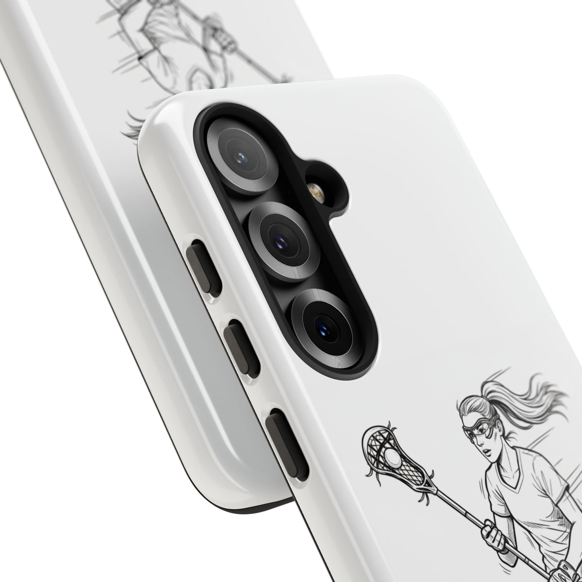 Phone Case, Lacrosse Player Sketch, Tough Case