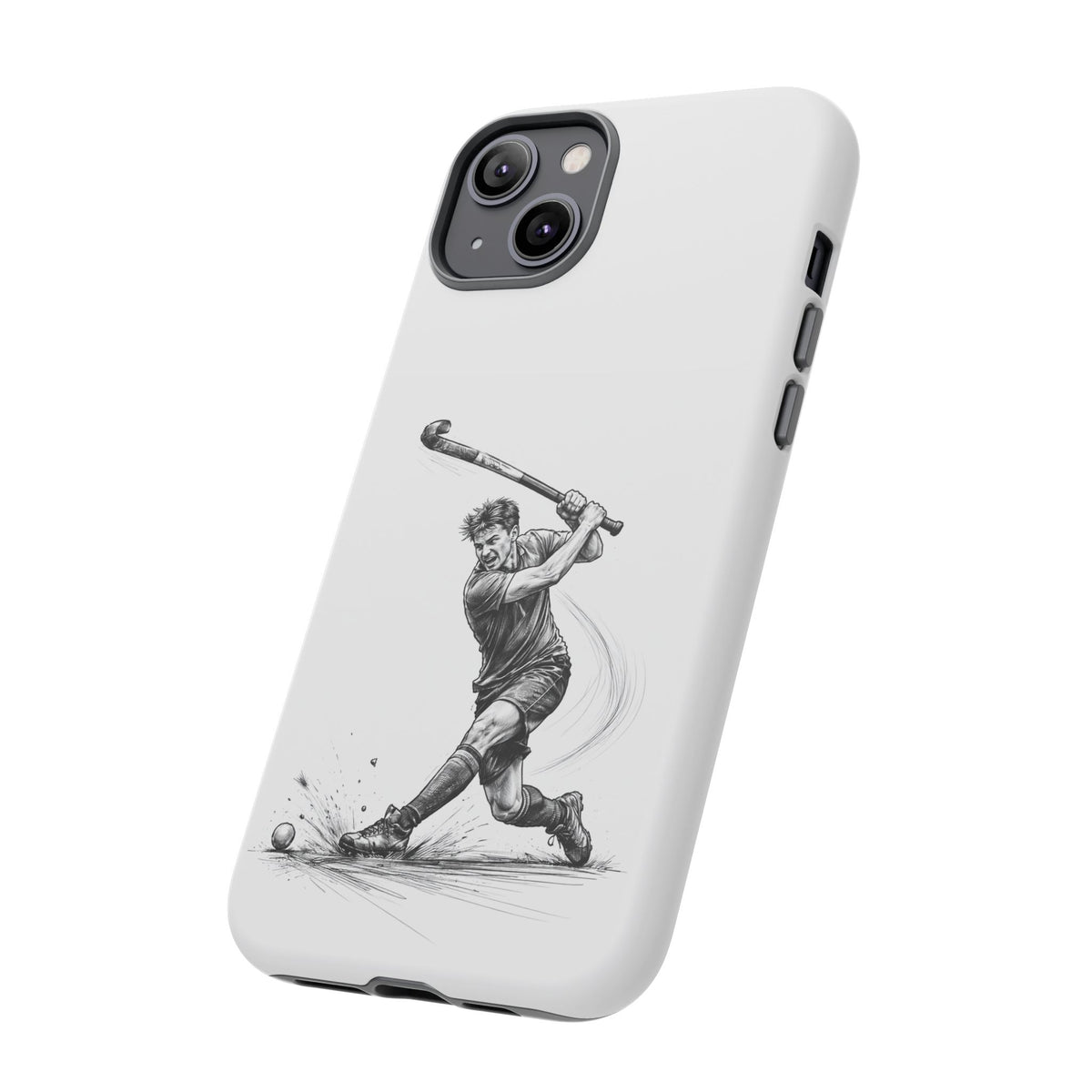 Phone case, Male Hockey Player Tomahawk Sketch,  Tough case
