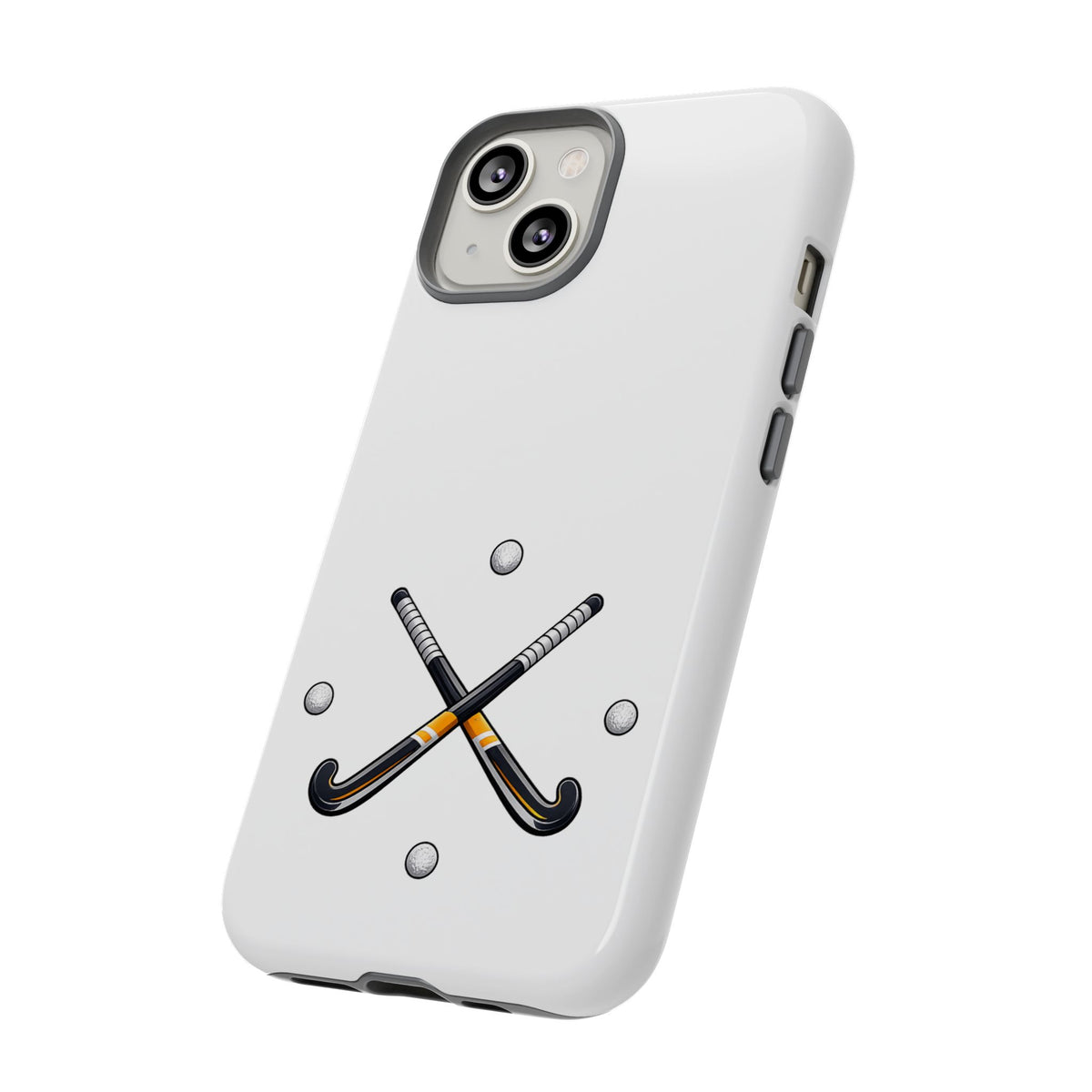 Phone Case, Hockey Crossed Sticks & Balls Design, tough Case