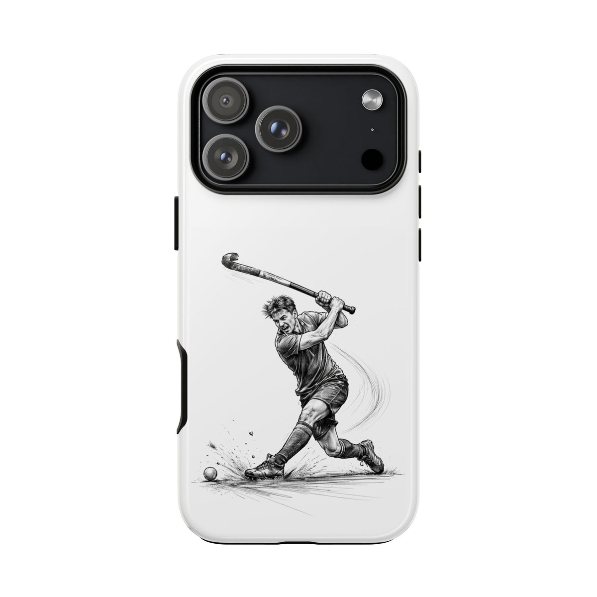 Phone case, Male Hockey Player Tomahawk Sketch,  Tough case