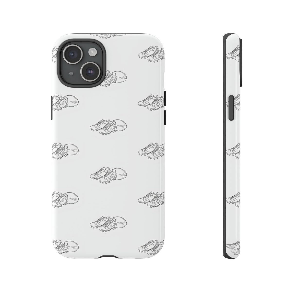 Phone Case Rugby Boots & Ball Repeat Pattern Tough Cases