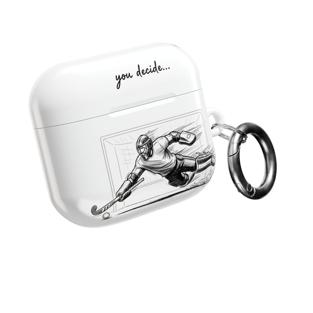 AirPods Case Protective Cover  - Hockey Goalie Design | Hero or Villain -  'You Decide'