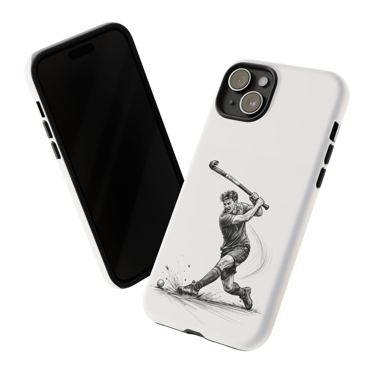 Phone case, Male Hockey Player Tomahawk Sketch,  Tough case