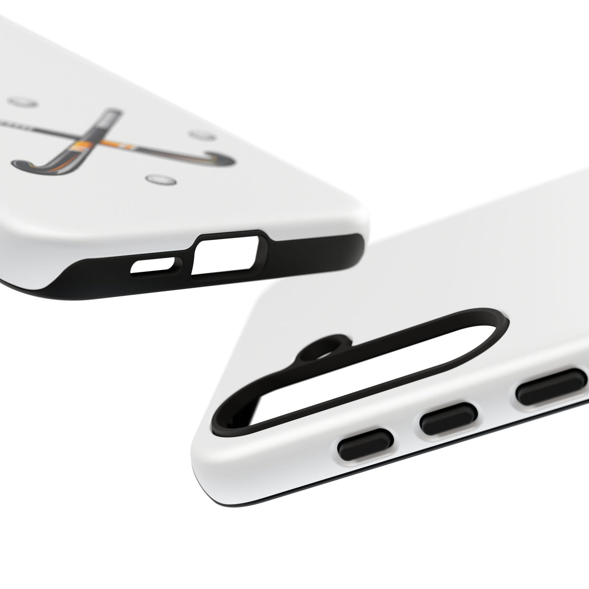 Phone Case, Hockey Crossed Sticks & Balls Design, tough Case