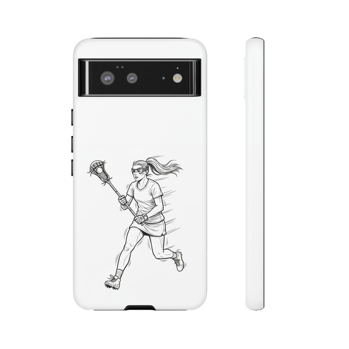 Phone Case, Lacrosse Player Sketch, Tough Case