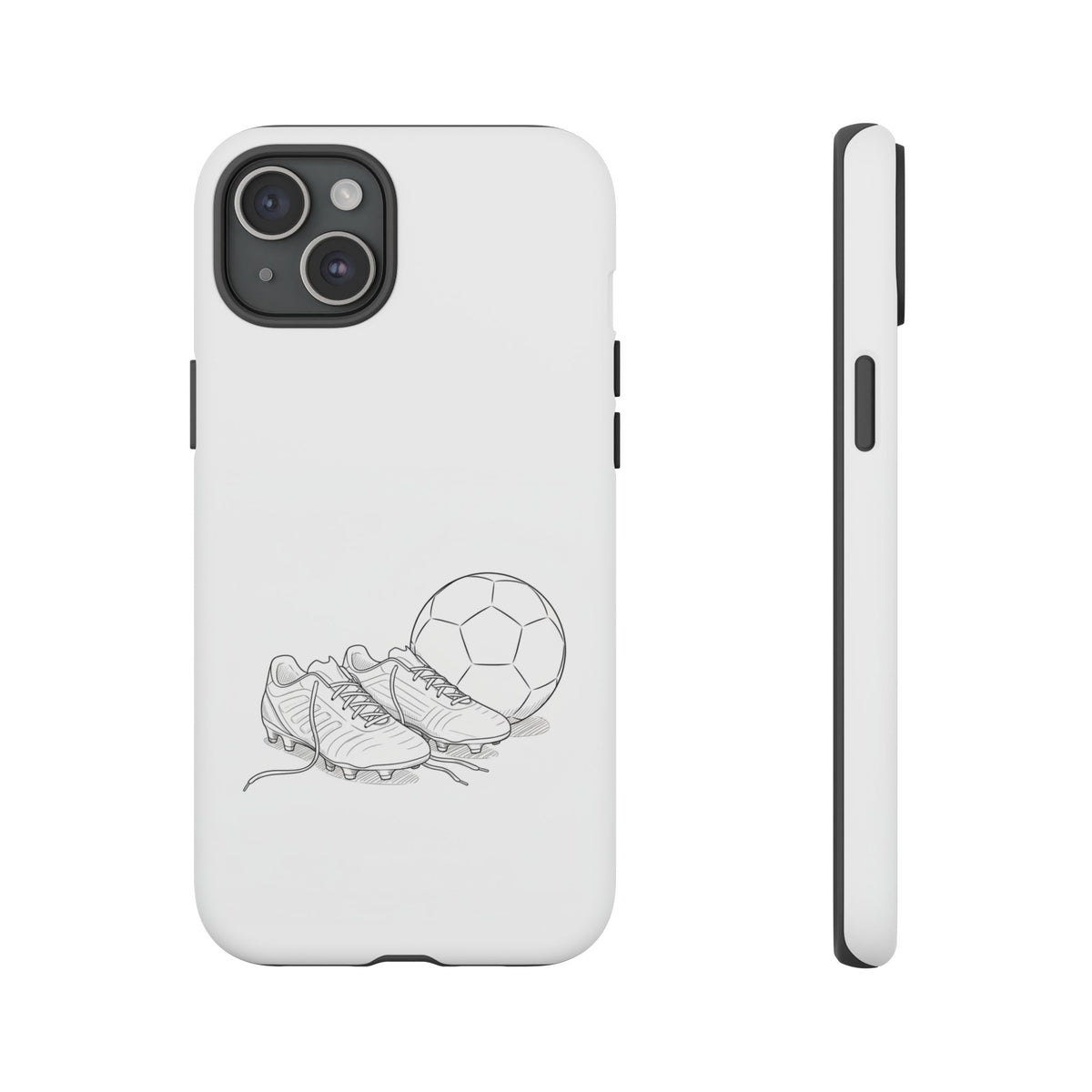 Phone Case, Football Boots & Ball Sketch , Tough Case