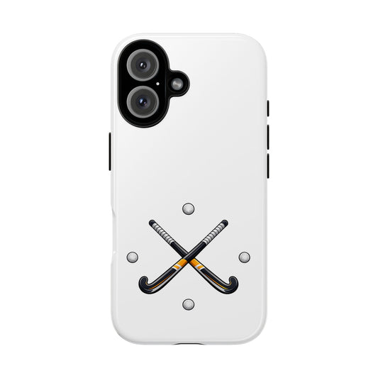 Phone Case, Hockey Crossed Sticks & Balls Design, tough Case
