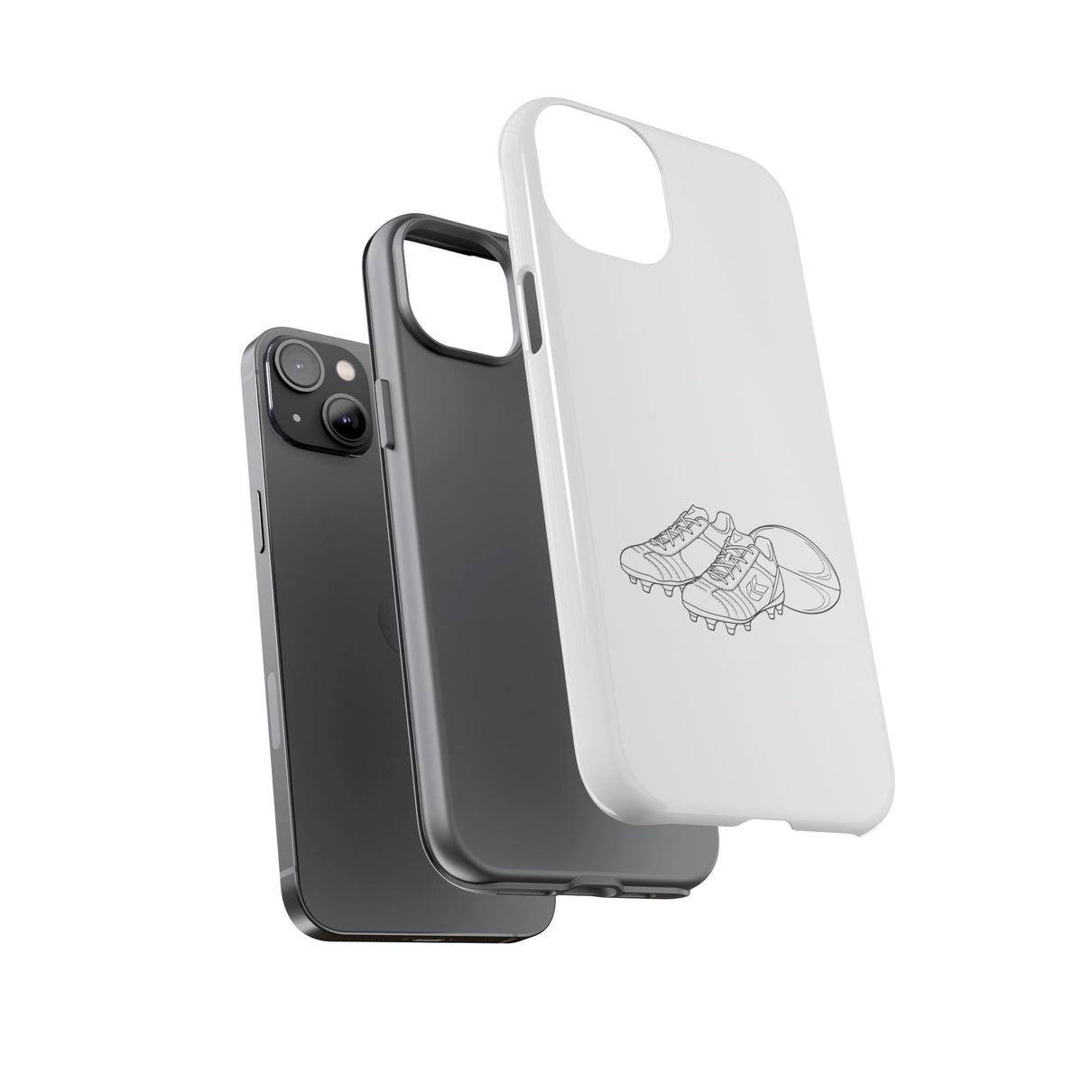 Phone Case, Rugby Ball & Boots Sketch, Tough Case