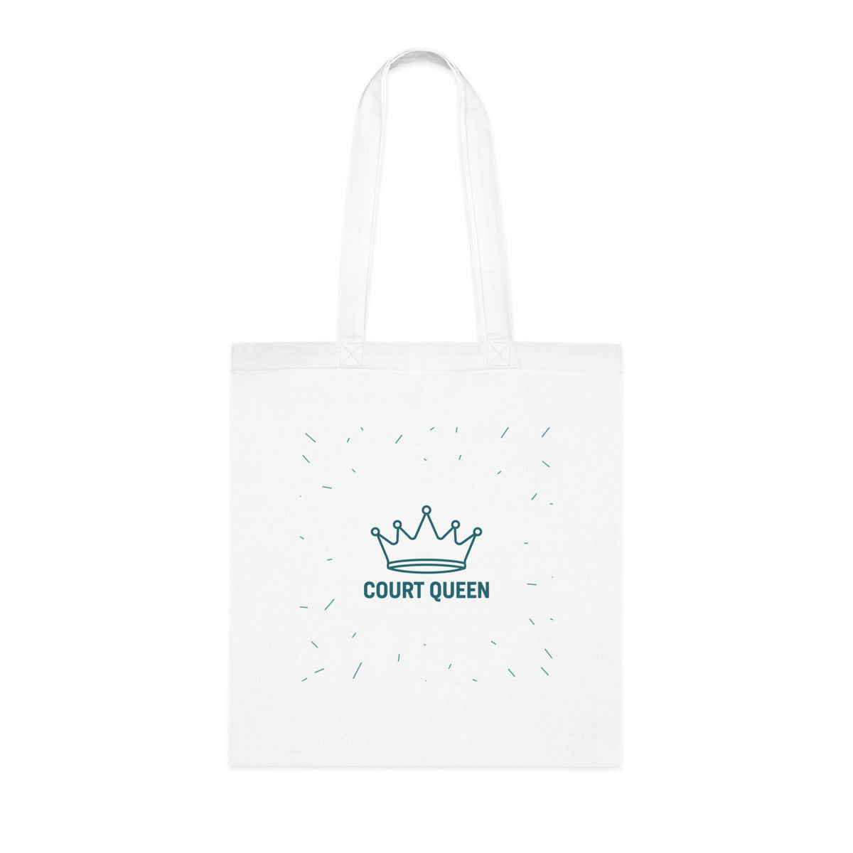 Bag, Racket Sports and Netball "Court Queen" graphic design, Cotton Tote Bag
