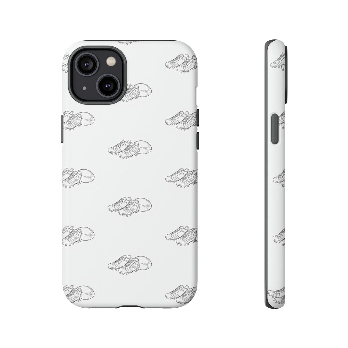 Phone Case Rugby Boots & Ball Repeat Pattern Tough Cases