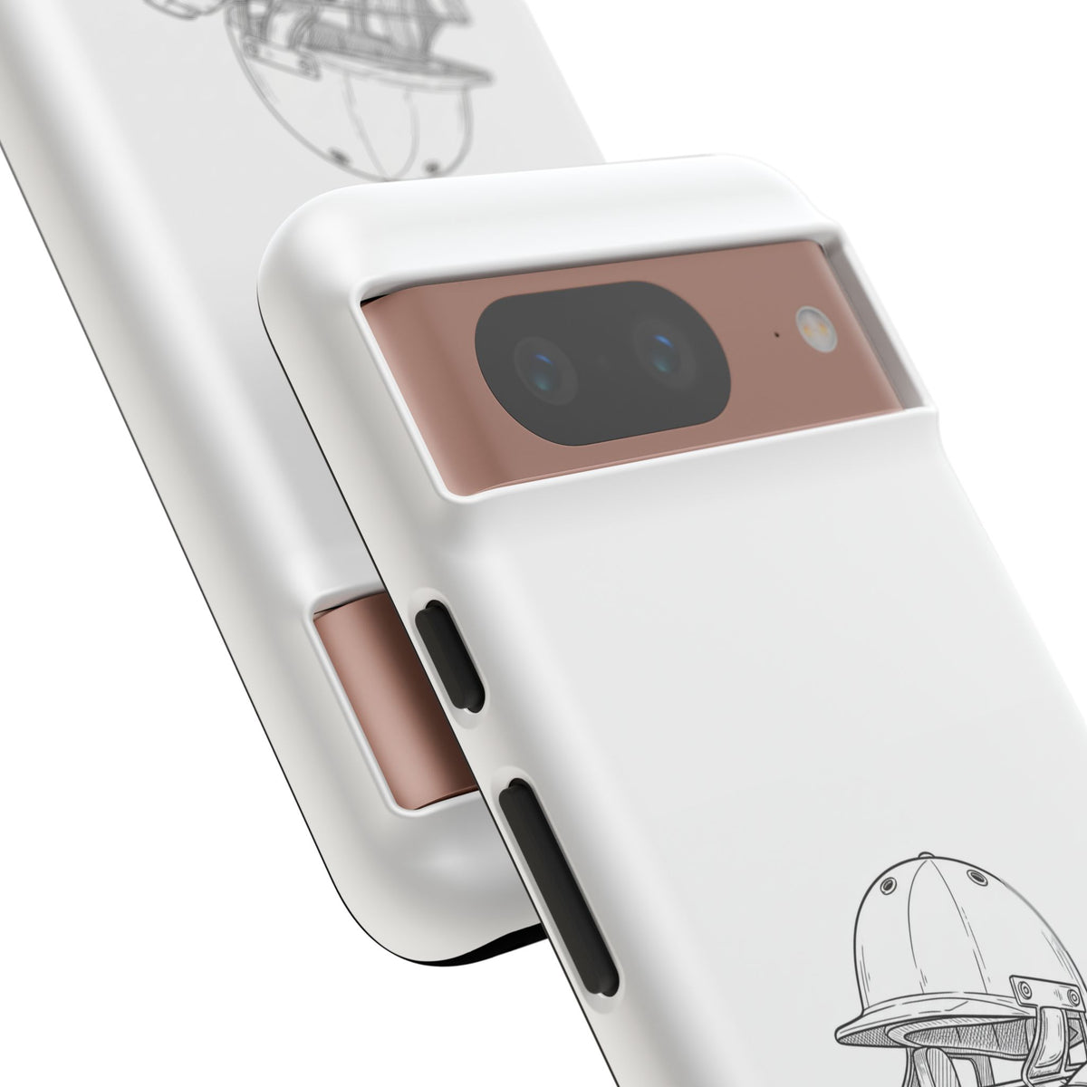 Phone Case, Cricket Gloves & Helmet Sketch, Tough Case
