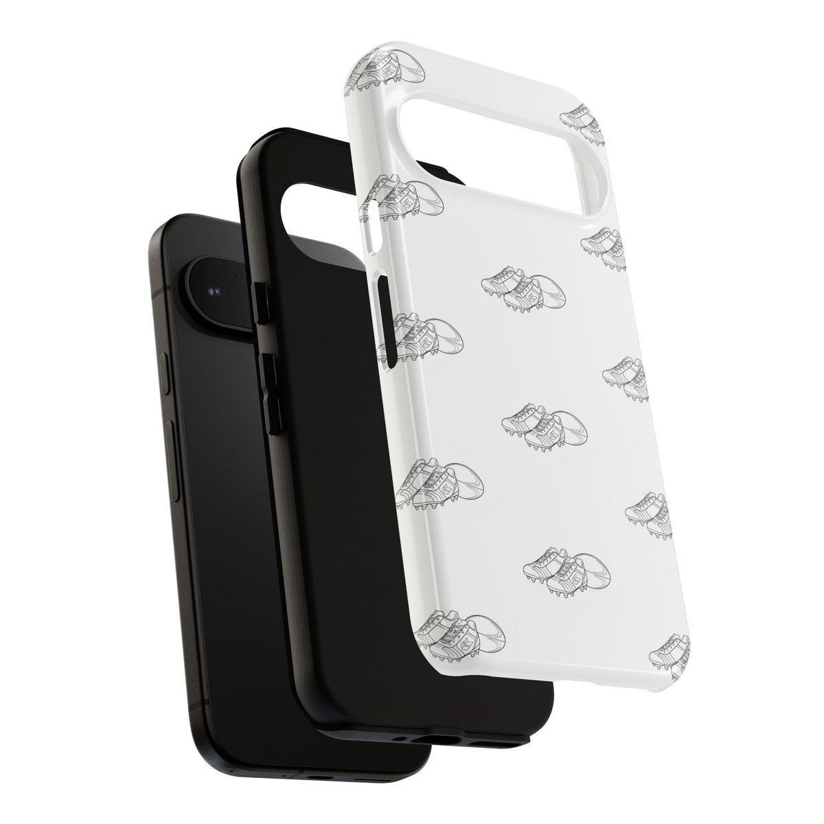 Phone Case Rugby Boots & Ball Repeat Pattern Tough Cases