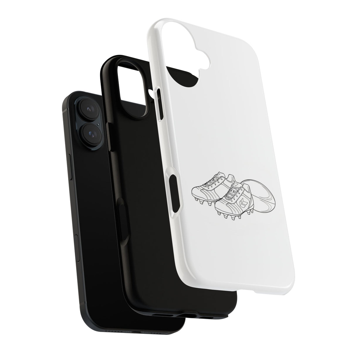 Phone Case, Rugby Ball & Boots Sketch, Tough Case